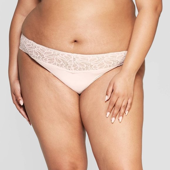 auden Soft Petal Pink Micro Thong Lace - Picture 3 of 3